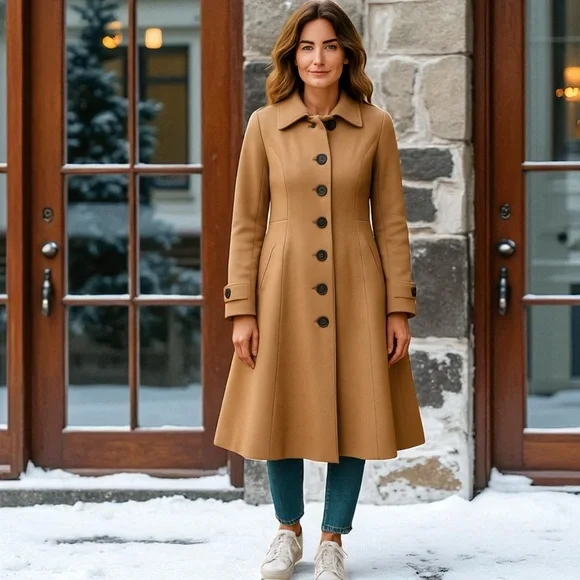Marvin Richards size 8 timeless classic wool/cashmere blend coat